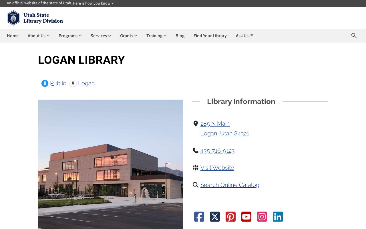 Logan city directory local history access at Logan Library