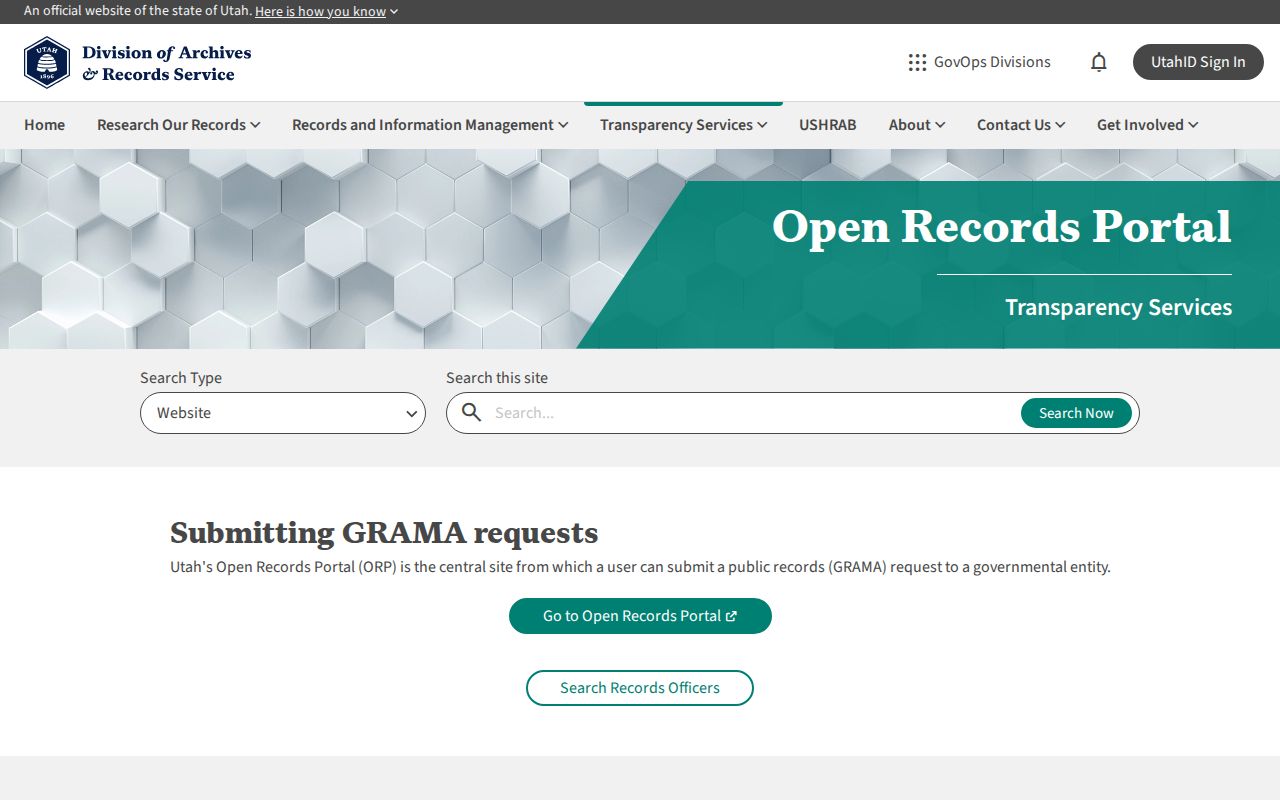 Logan neighbors Utah GRAMA records portal